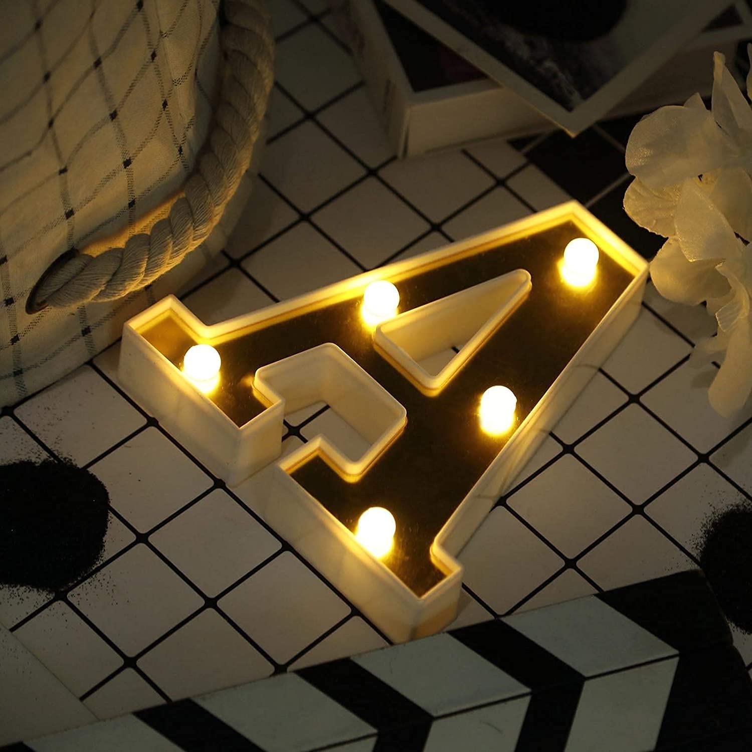 LED Golden Marquee Alphabet A-1PC