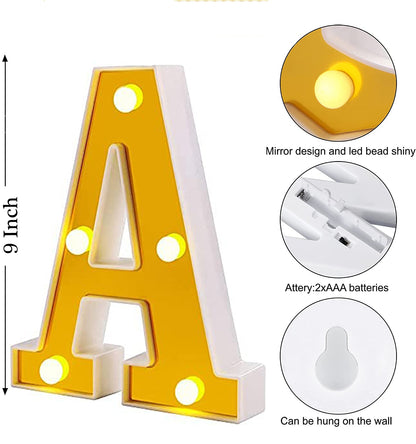 LED Golden Marquee Alphabet A-1PC