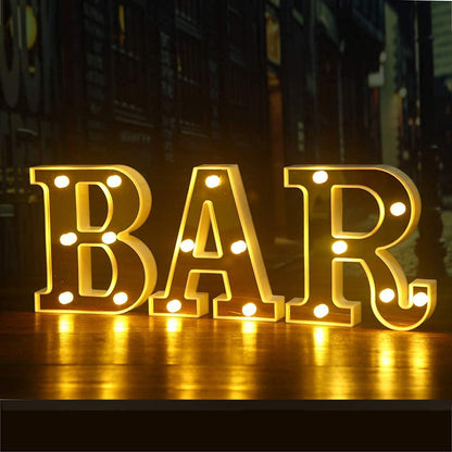 LED Golden Marquee Alphabet H-1PC