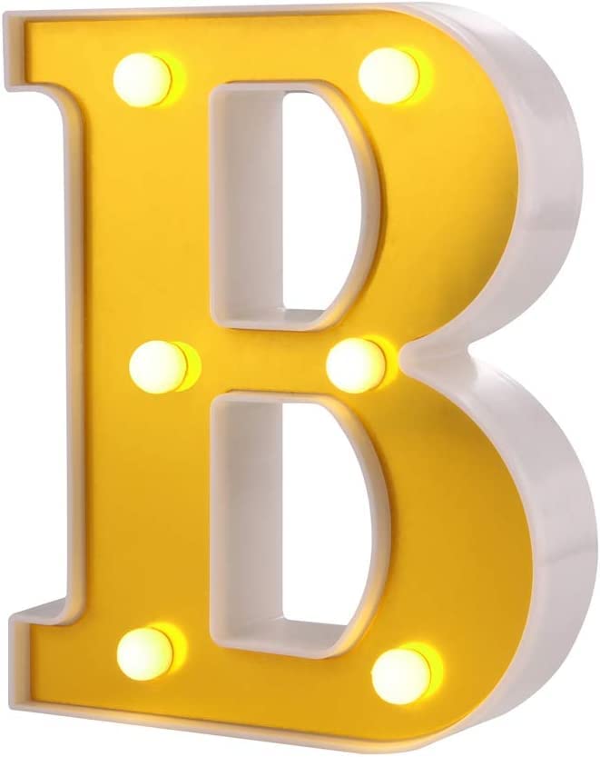 LED Golden Marquee Alphabet B-1PC