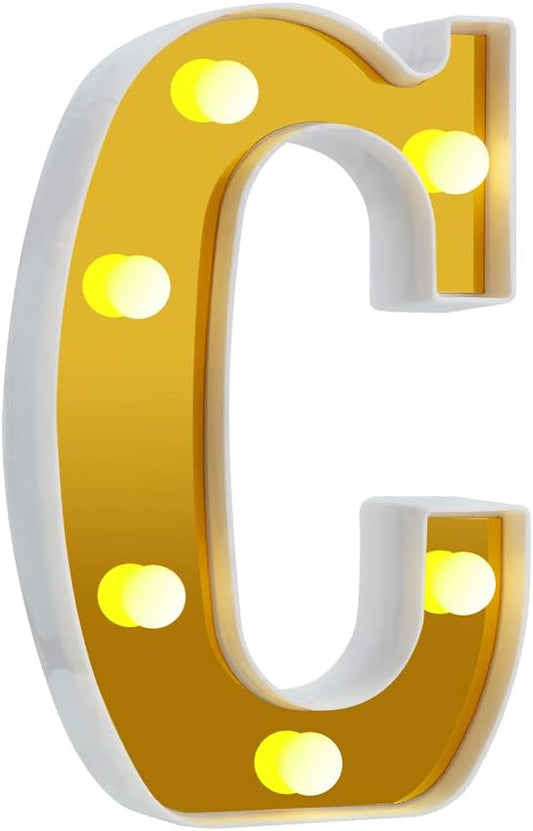 LED Golden Marquee Alphabet C-1PC