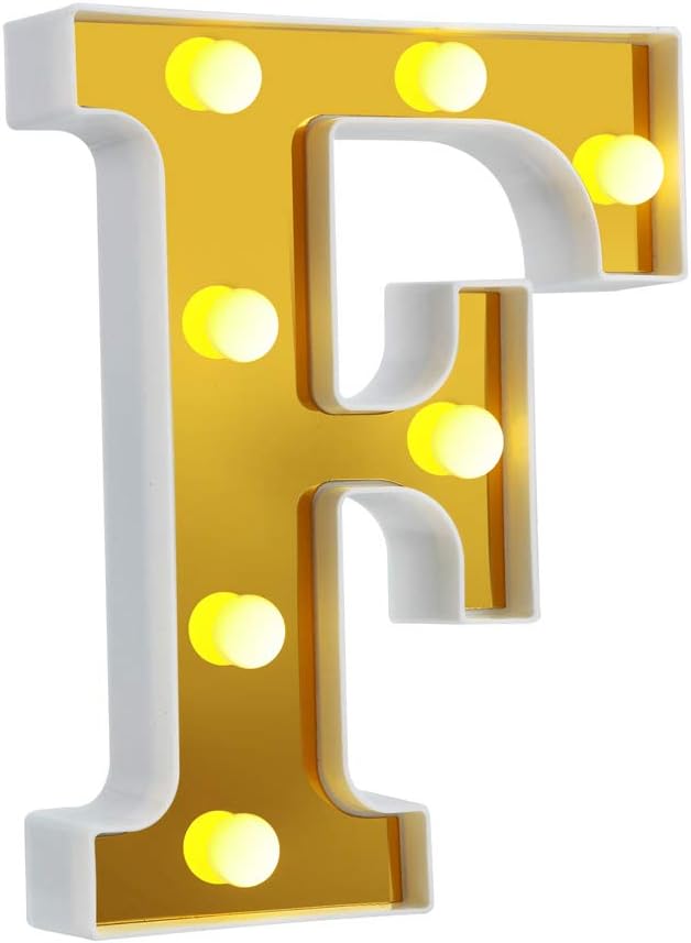 LED Golden Marquee Alphabet F-1PC