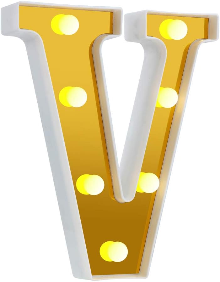 LED Golden Marquee Alphabet V-1PC