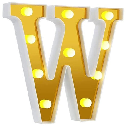 LED Golden Marquee Alphabet W-1PC