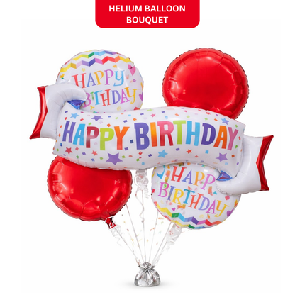 Happy Birthday Wishes Flag Banner Balloon Set - 5P