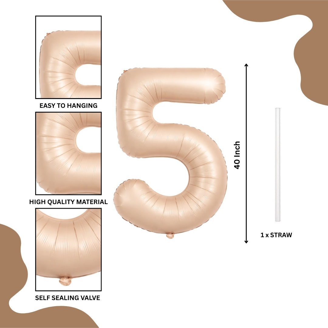 40" Apricot Super Shape No.5 Balloon-1PC