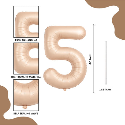 40" Apricot Super Shape No.5 Balloon-1PC