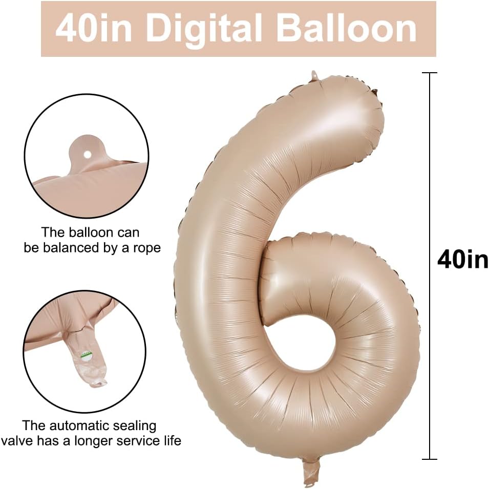 40" Apricot Super Shape No.6 Balloon-1PC