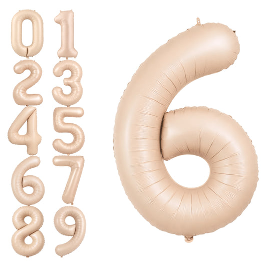 40" Apricot Super Shape No.6 Balloon-1PC