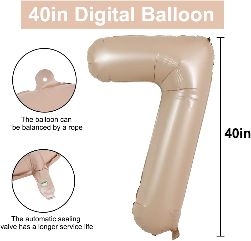 40" Apricot Super Shape No.7 Balloon-1PC