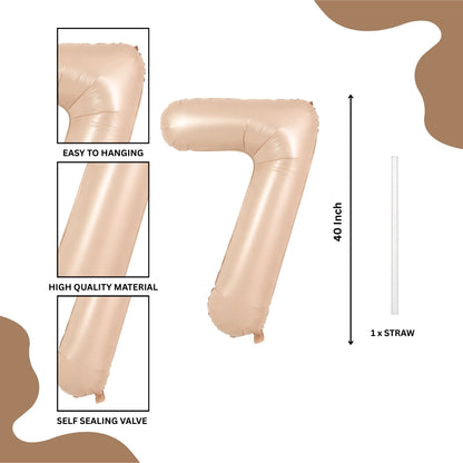 40" Apricot Super Shape No.7 Balloon-1PC