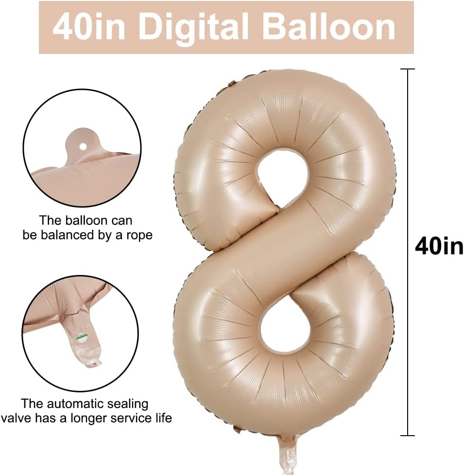 40" Apricot Super Shape No.8 Balloon-1PC