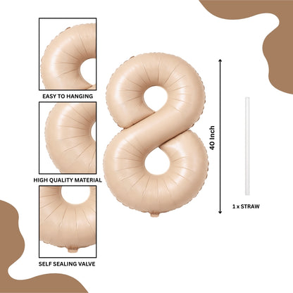 40" Apricot Super Shape No.8 Balloon-1PC