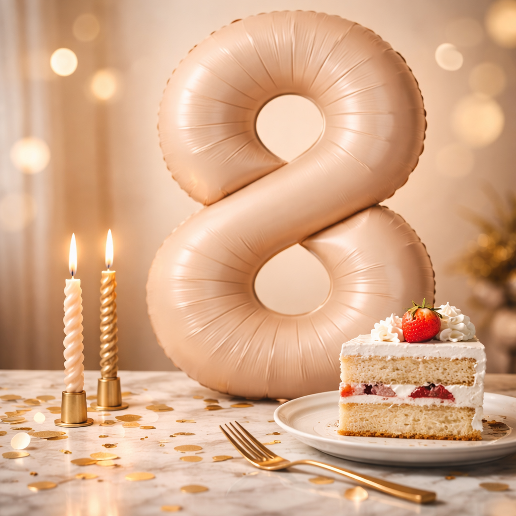 40" Apricot Super Shape No.8 Balloon-1PC