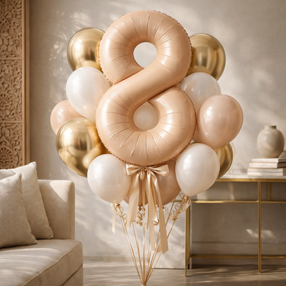 40" Apricot Super Shape No.8 Balloon-1PC