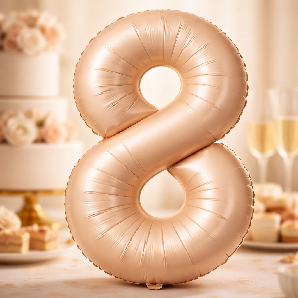 40" Apricot Super Shape No.8 Balloon-1PC
