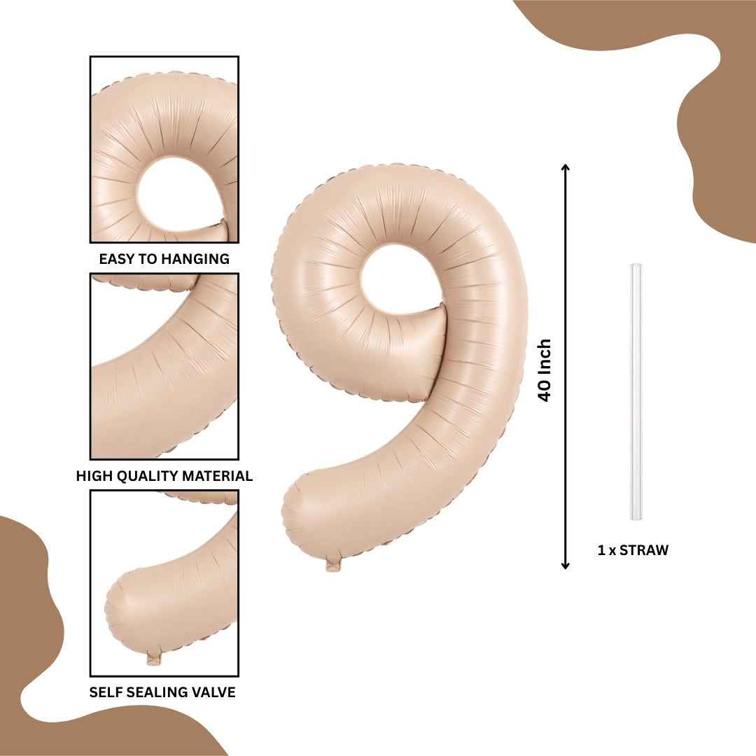 40" Apricot Super Shape No.9 Balloon-1PC