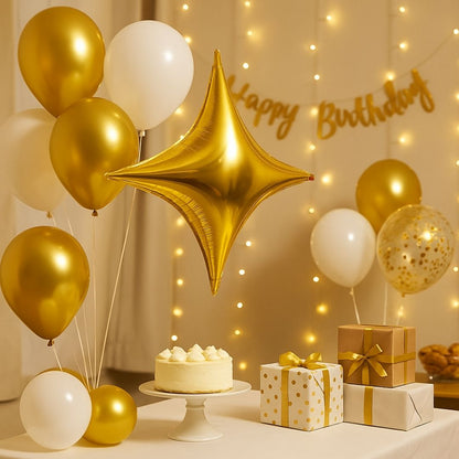 4 Edged Star Balloon Gold -1PC