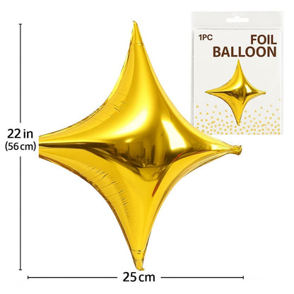4 Edged Star Balloon Gold -1PC