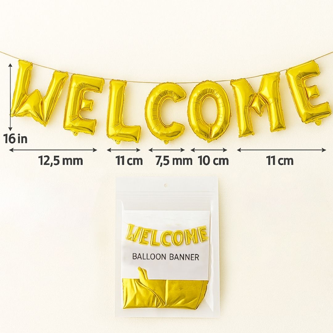 WELCOME Balloon Banner