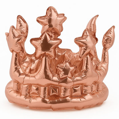 Inflatable Crown Shape Rose Gold Balloon