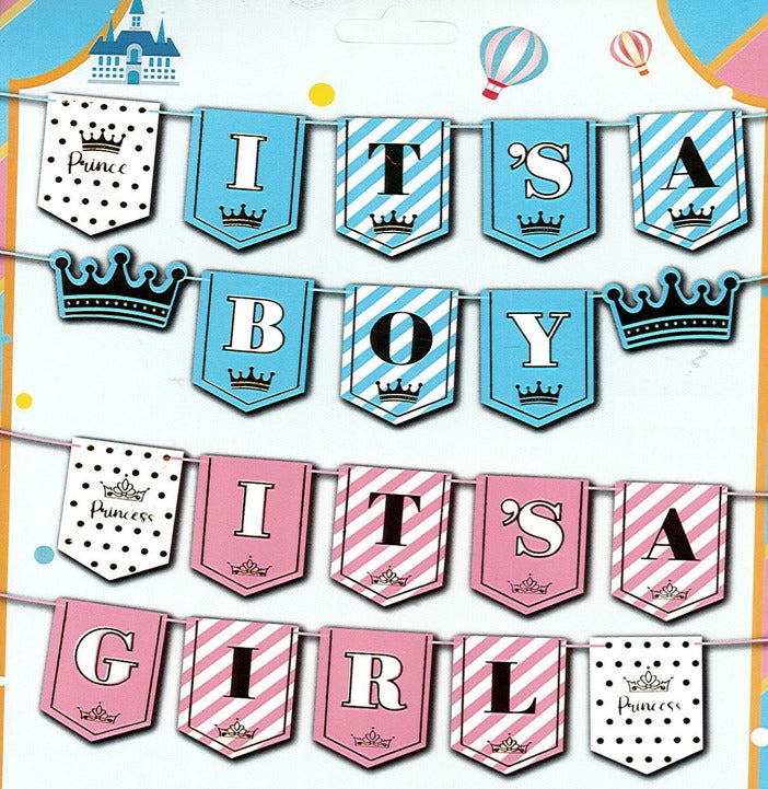 It's a Boy Crown Banner