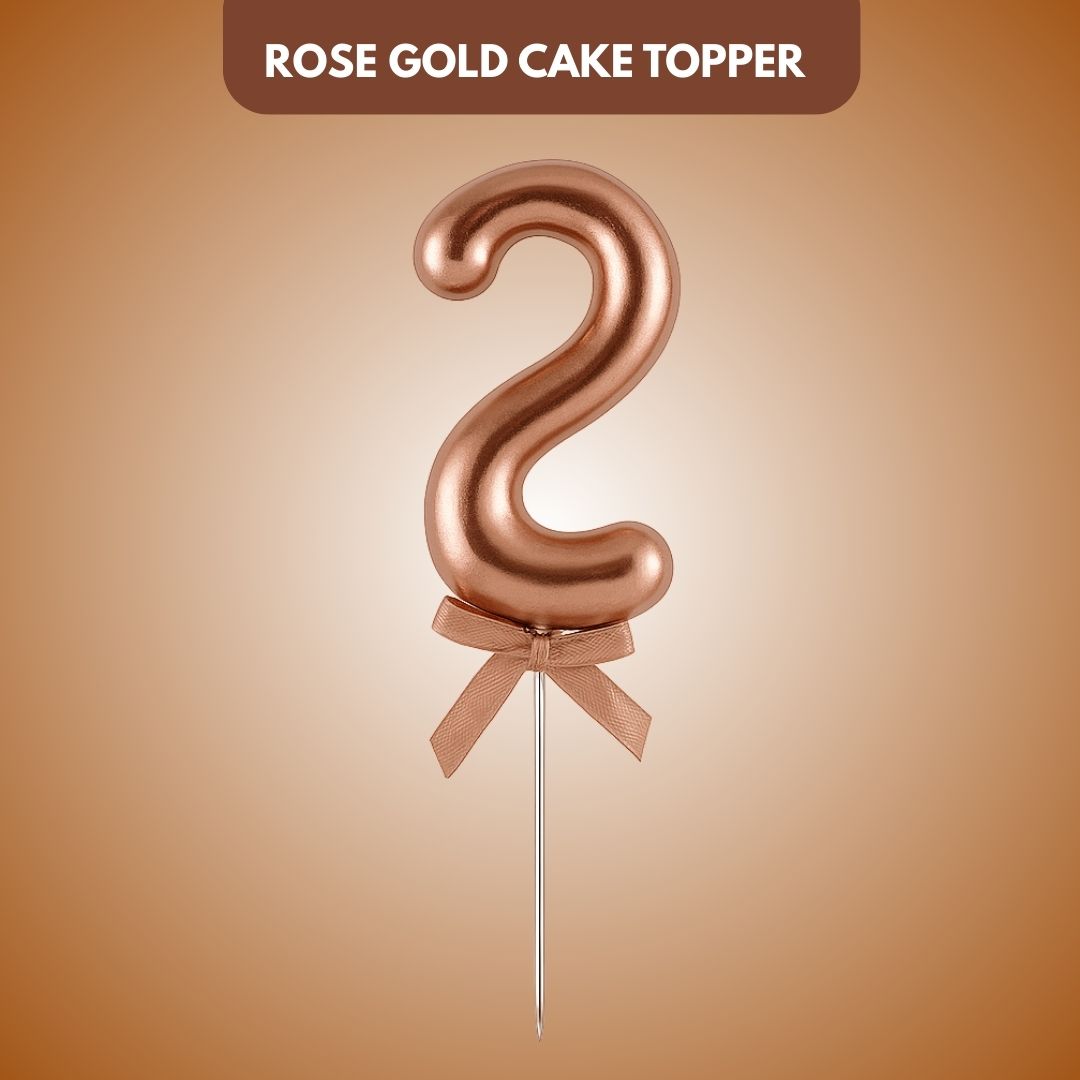 Numerical 2 Cake Topper Rose Gold-1PC