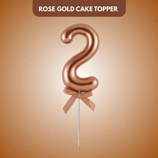 Numerical 2 Cake Topper Rose Gold-1PC