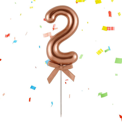 Numerical 2 Cake Topper Rose Gold-1PC