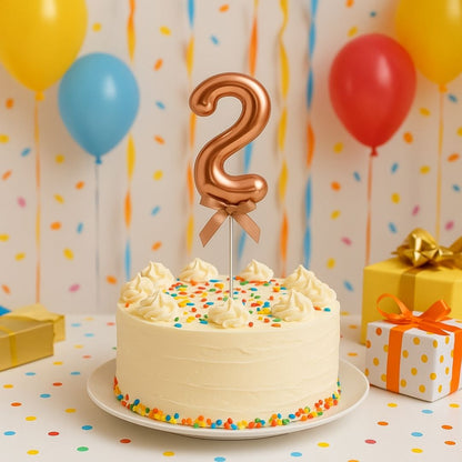 Numerical 2 Cake Topper Rose Gold-1PC