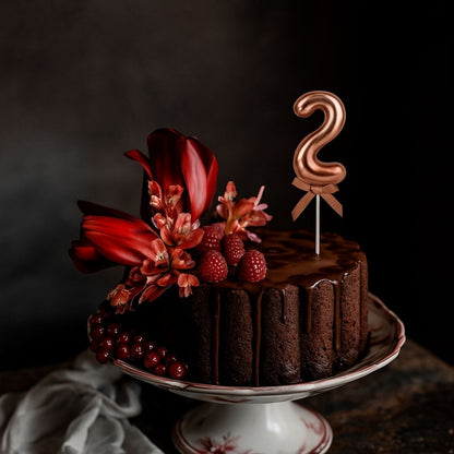 Numerical 2 Cake Topper Rose Gold-1PC