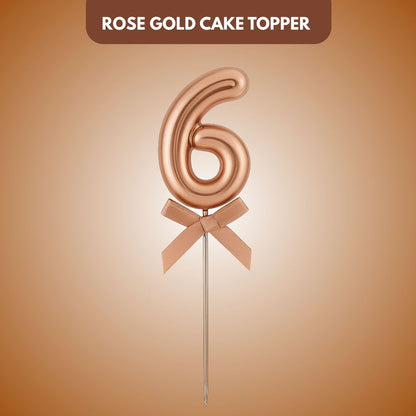 Numerical 6 Cake Topper Rose Gold-1PC