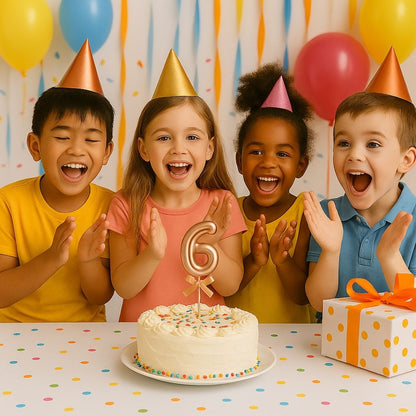 Numerical 6 Cake Topper Rose Gold-1PC