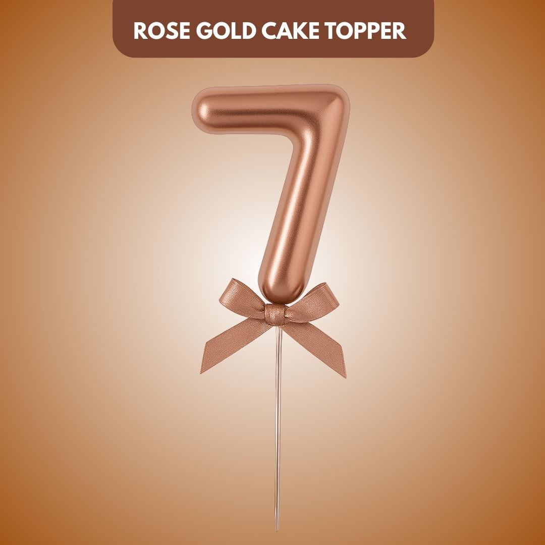 Numerical 7 Cake Topper Rose Gold-1PC
