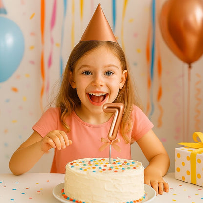 Numerical 7 Cake Topper Rose Gold-1PC