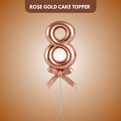 Numerical 8 Cake Topper Rose Gold-1PC