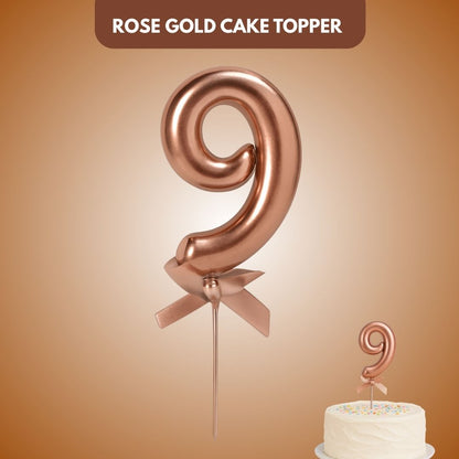 Numerical 9 Cake Topper Rose Gold-1PC