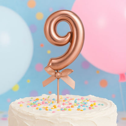 Numerical 9 Cake Topper Rose Gold-1PC