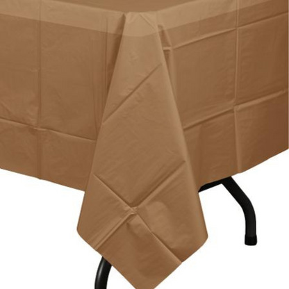 Gold Vinyl Table Cover for Party Decor -  54X108 - 1PC