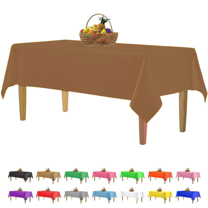 Gold Vinyl Table Cover for Party Decor -  54X108 - 1PC