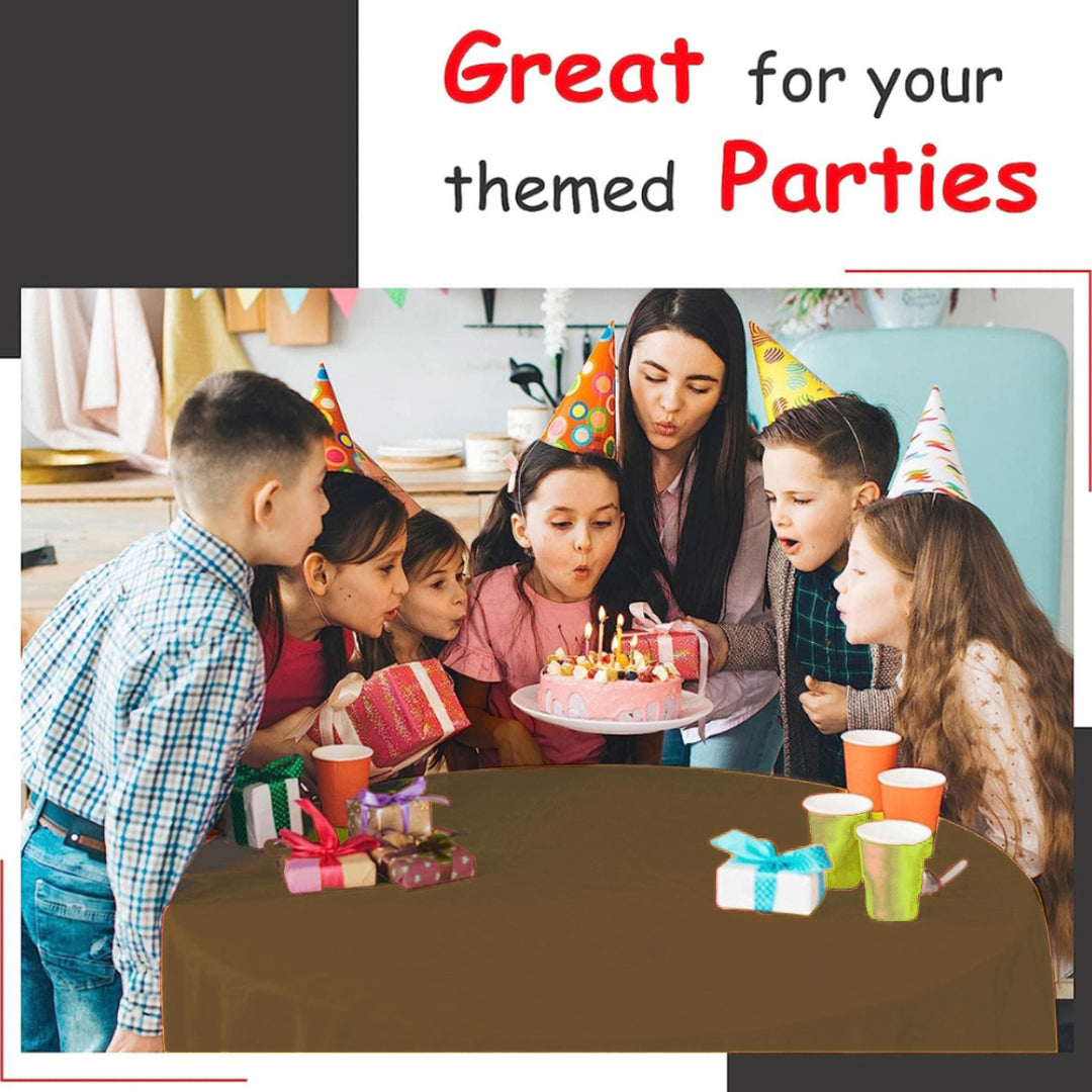 Gold Vinyl Table Cover for Party Decor -  54X108 - 1PC