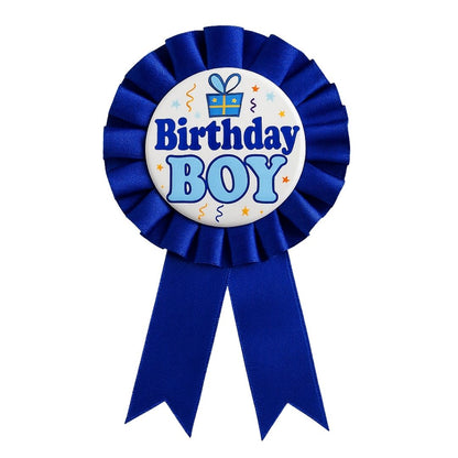 Birthday Boy Award Ribbon Blue - 1PC