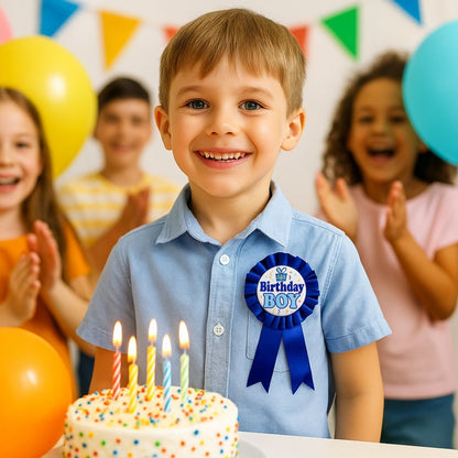 Birthday Boy Award Ribbon Blue - 1PC