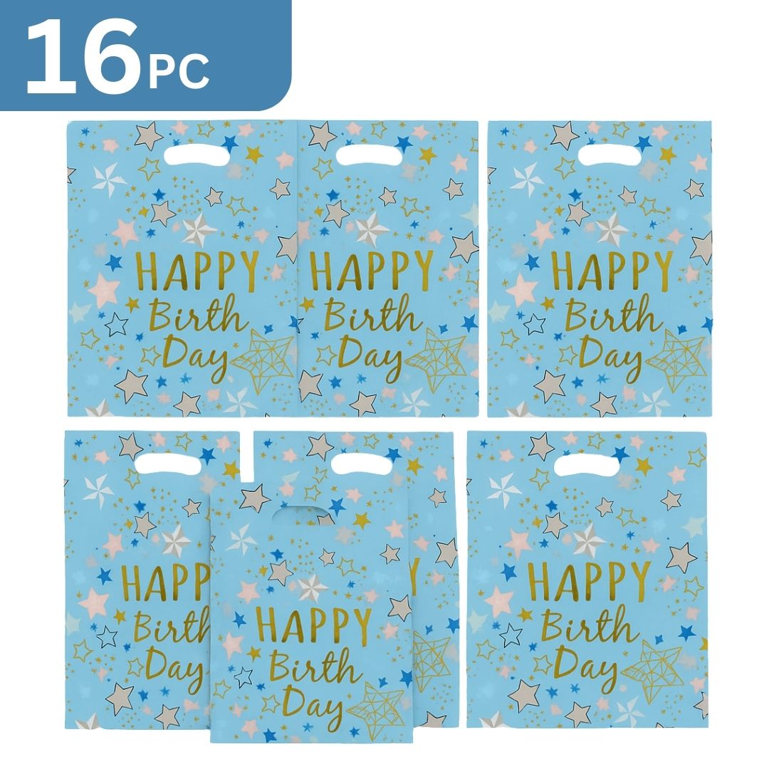 Happy Birthday Stary Affairs Aluminium Film Blue L