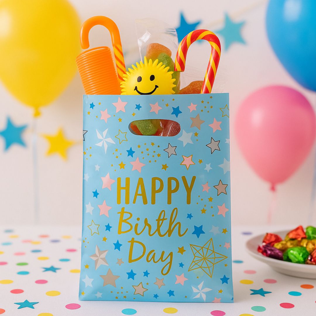 Happy Birthday Stary Affairs Aluminium Film Blue L