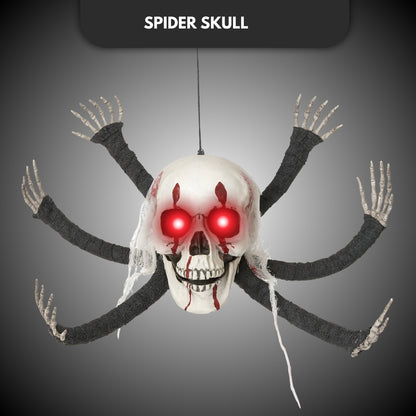 Hanging Spider w/ Skull & Spider Legs for Halloween/ Theme Party Wall Hanging Decor - 3FT - 1PC