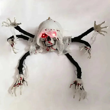 Hanging Spider w/ Skull & Spider Legs for Halloween/ Theme Party Wall Hanging Decor - 3FT - 1PC
