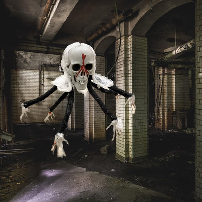 Hanging Spider w/ Skull & Spider Legs for Halloween/ Theme Party Wall Hanging Decor - 3FT - 1PC