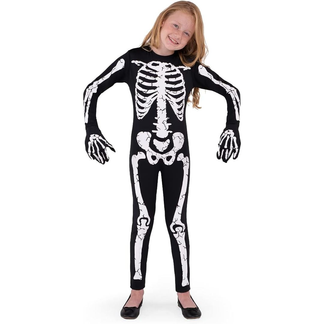 Skeleton Jump Suit Costume Size S