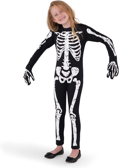 Skeleton Jump Suit Costume Size M